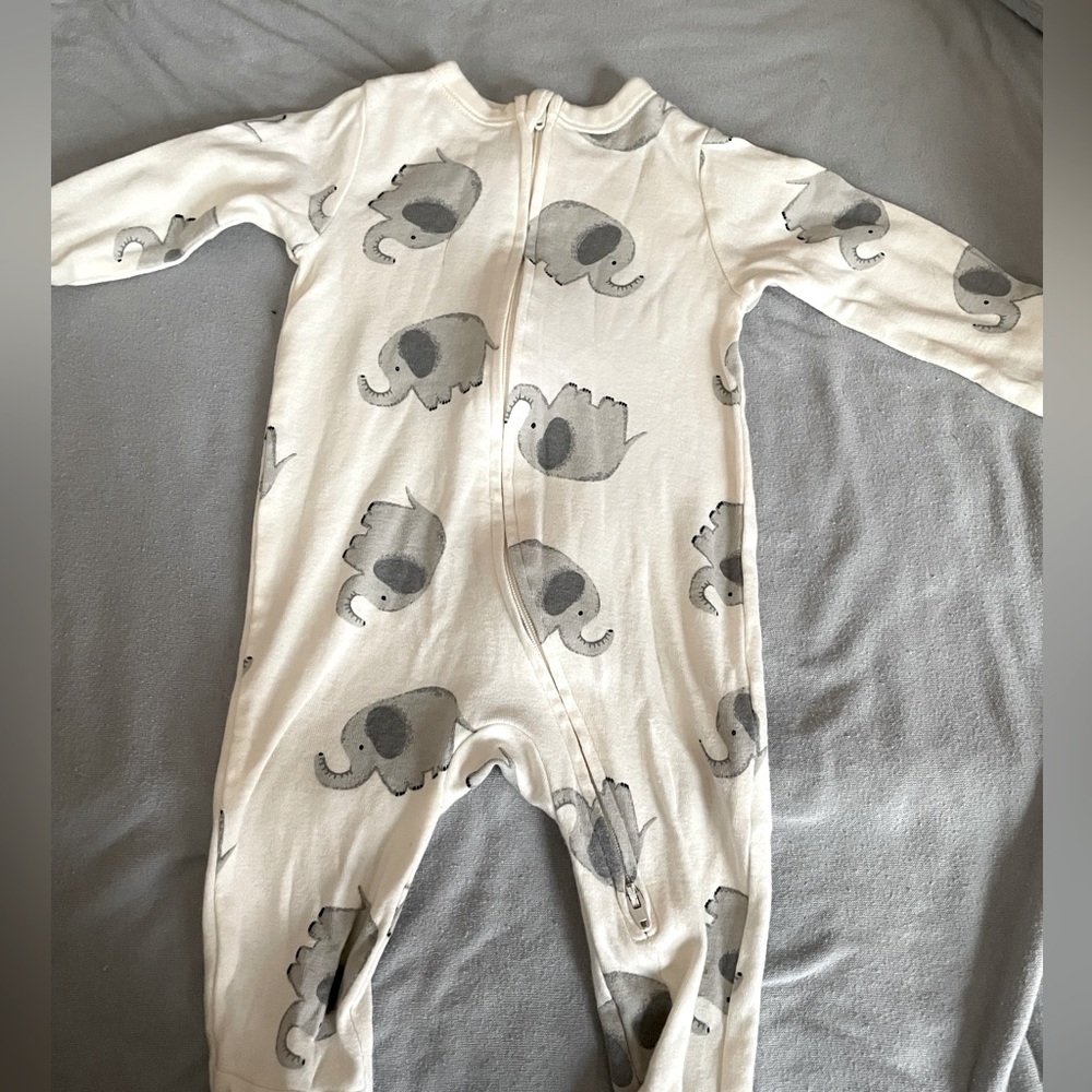 Old Navy Elephant footie pjs